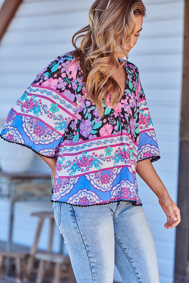 Blackbird Print Gabriella Top