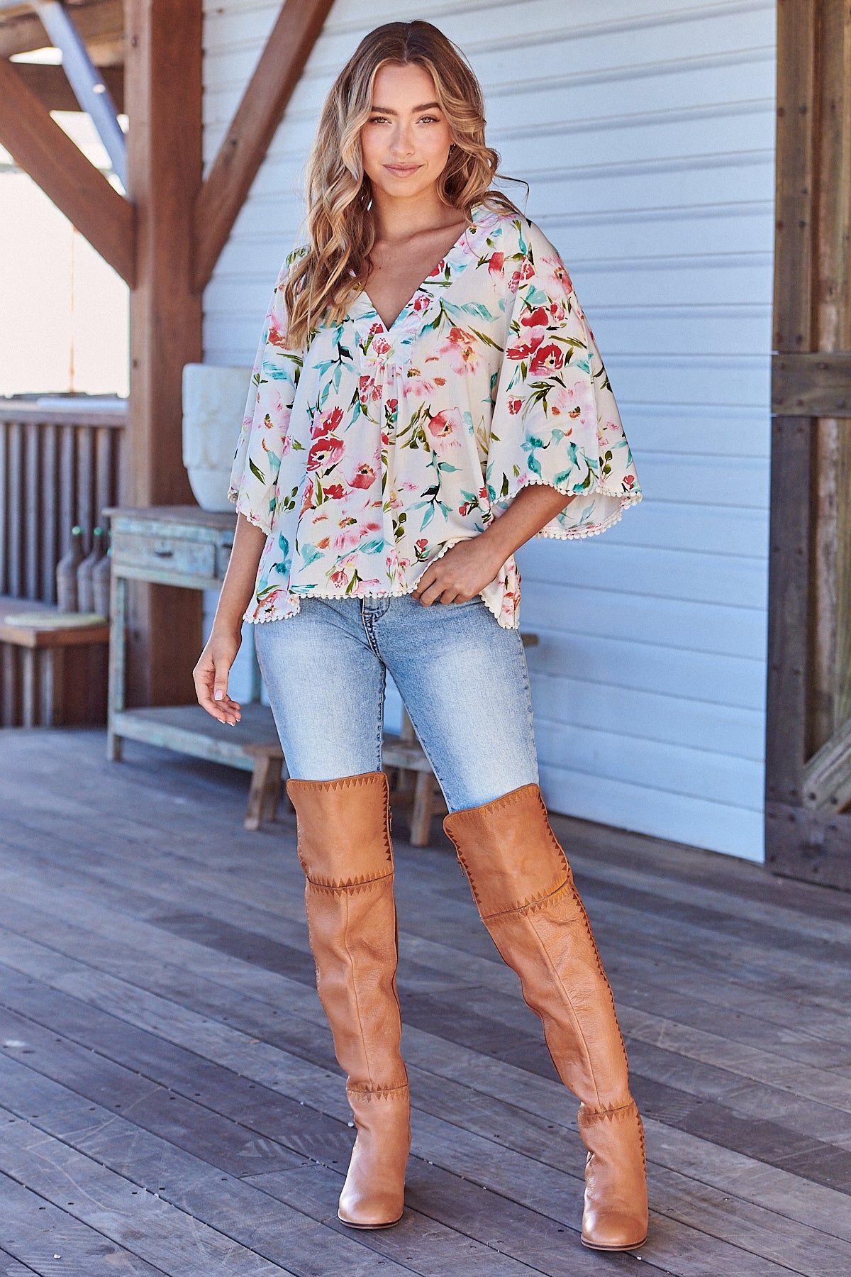 Solana Print Gabriella Top - Lilac and Mila