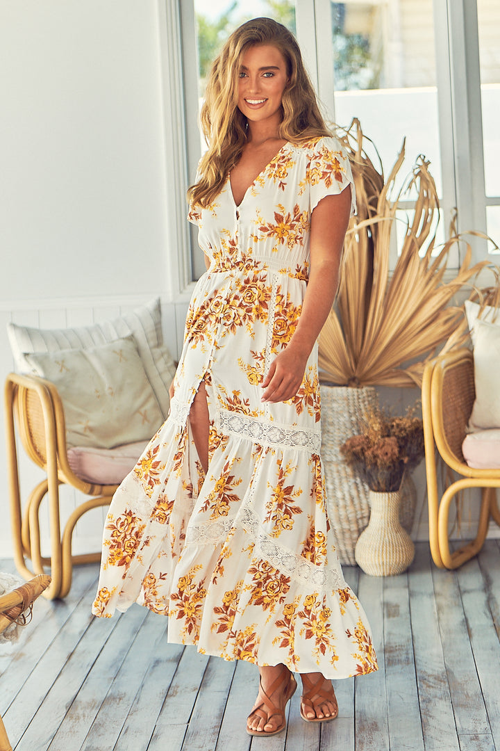 Magnolia Print Poppy Maxi