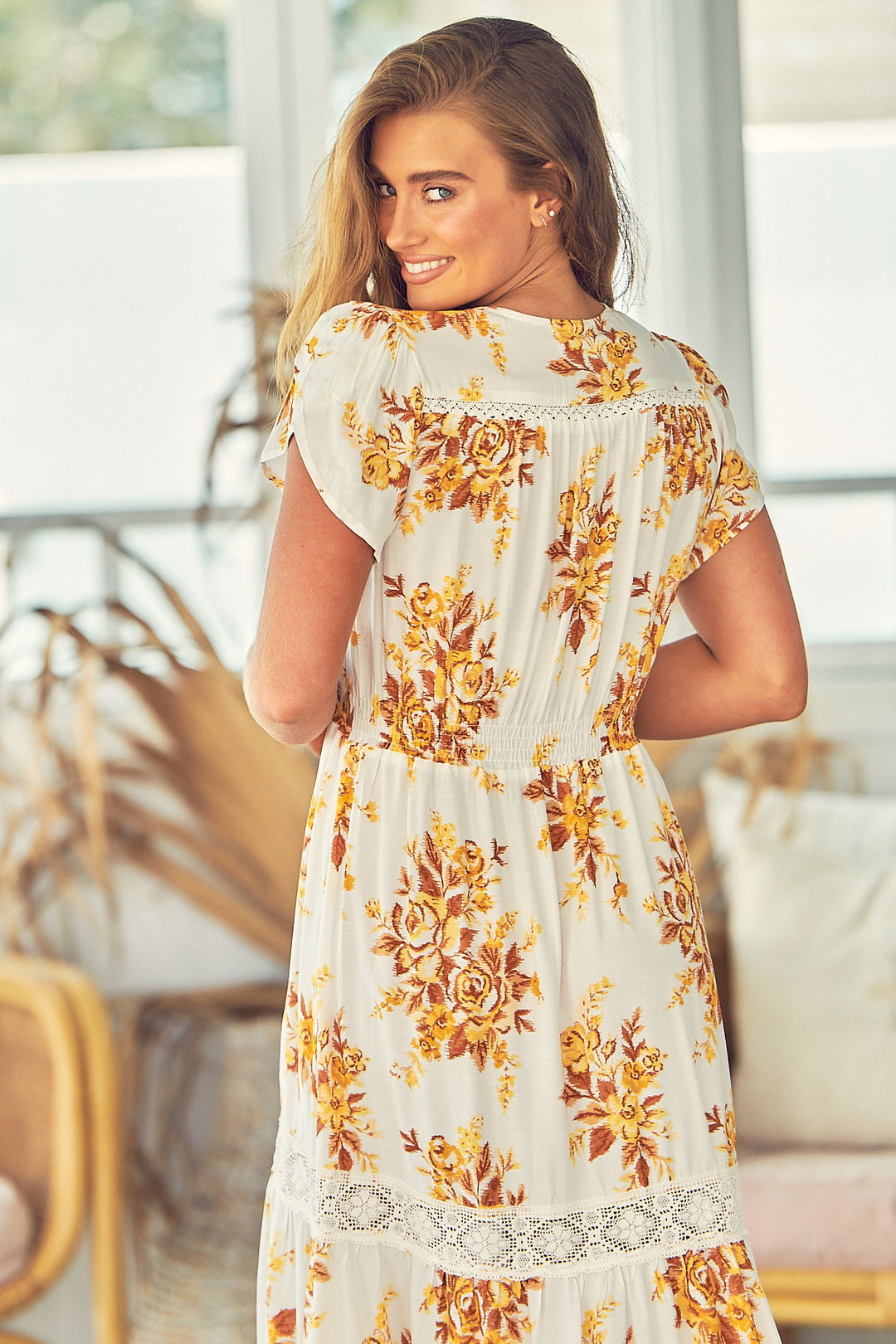 Magnolia Print Poppy Maxi