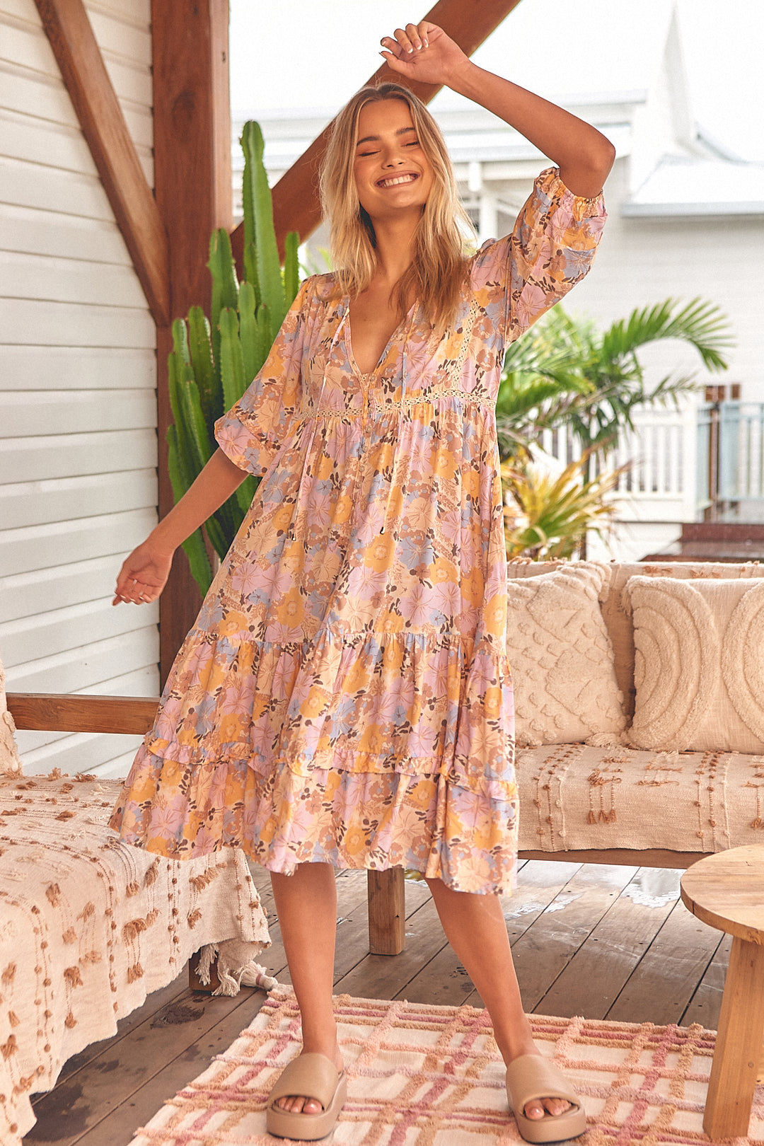 Emmy Print Monday Midi Dress