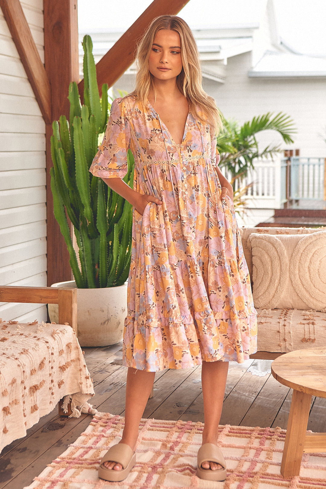 Emmy Print Monday Midi Dress