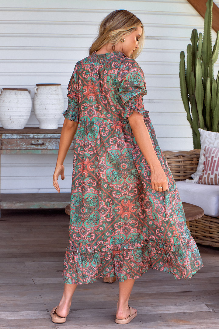 Cedar Print Kora Midi - Back angle
