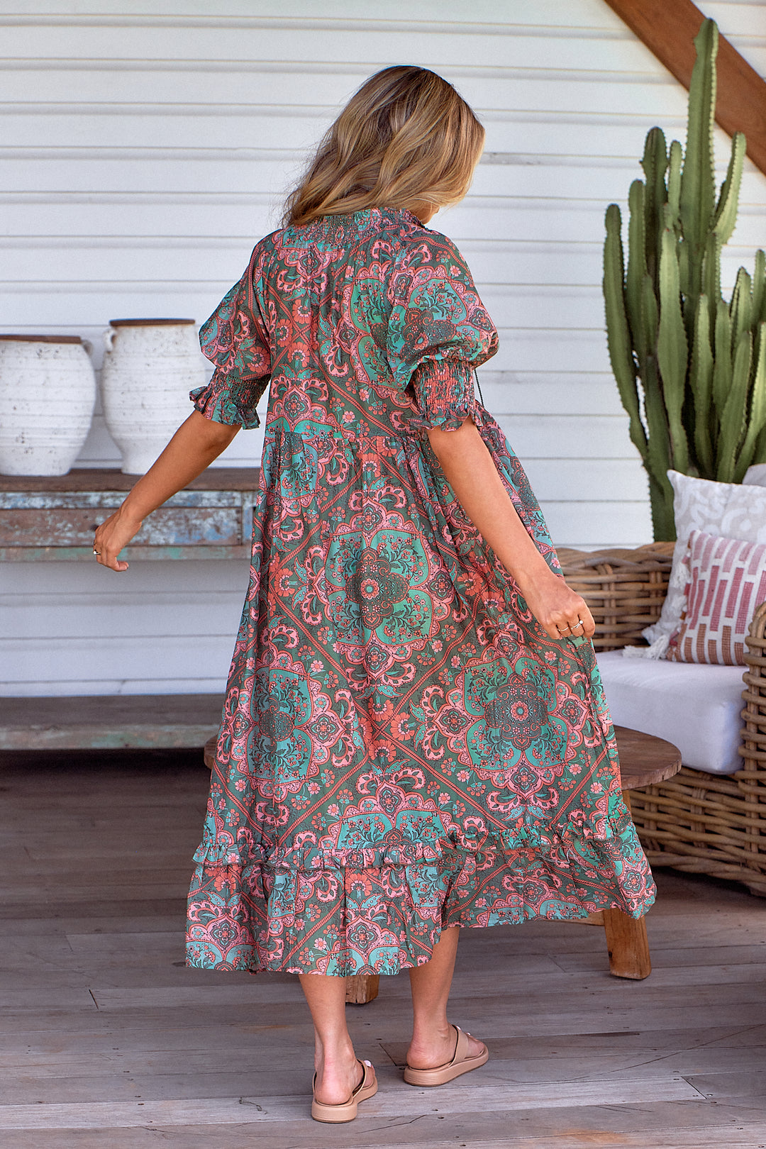 Cedar Print Kora Midi