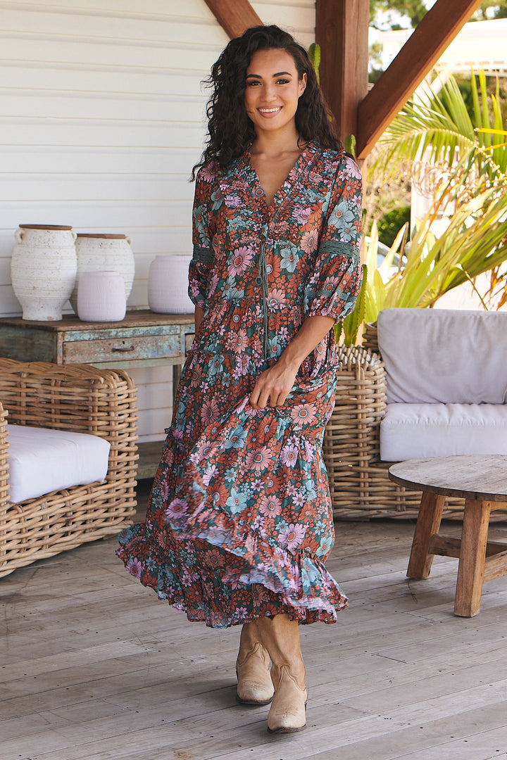 Garden of Dreams Print Tae Maxi Dress