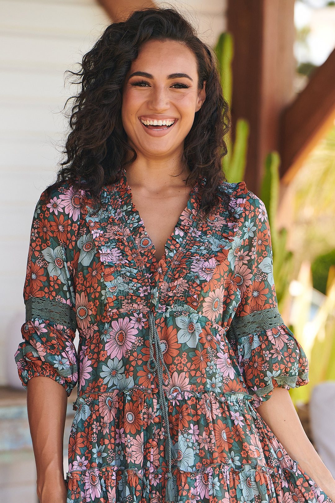 Garden of Dreams Print Tae Maxi Dress