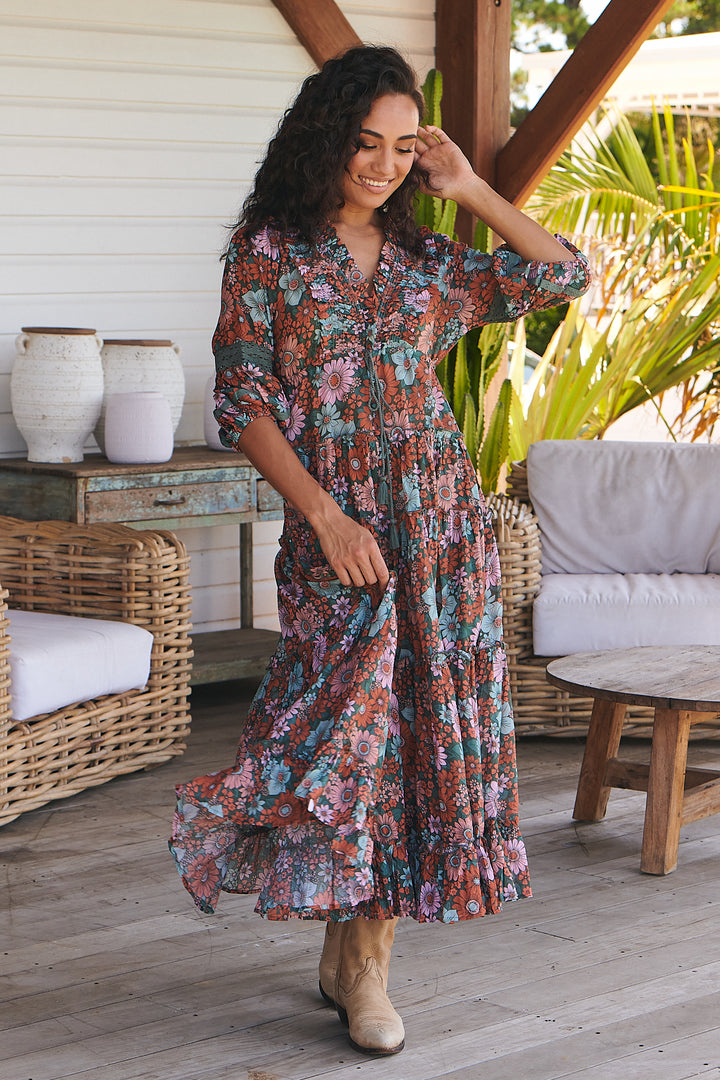Garden of Dreams Print Tae Maxi Dress