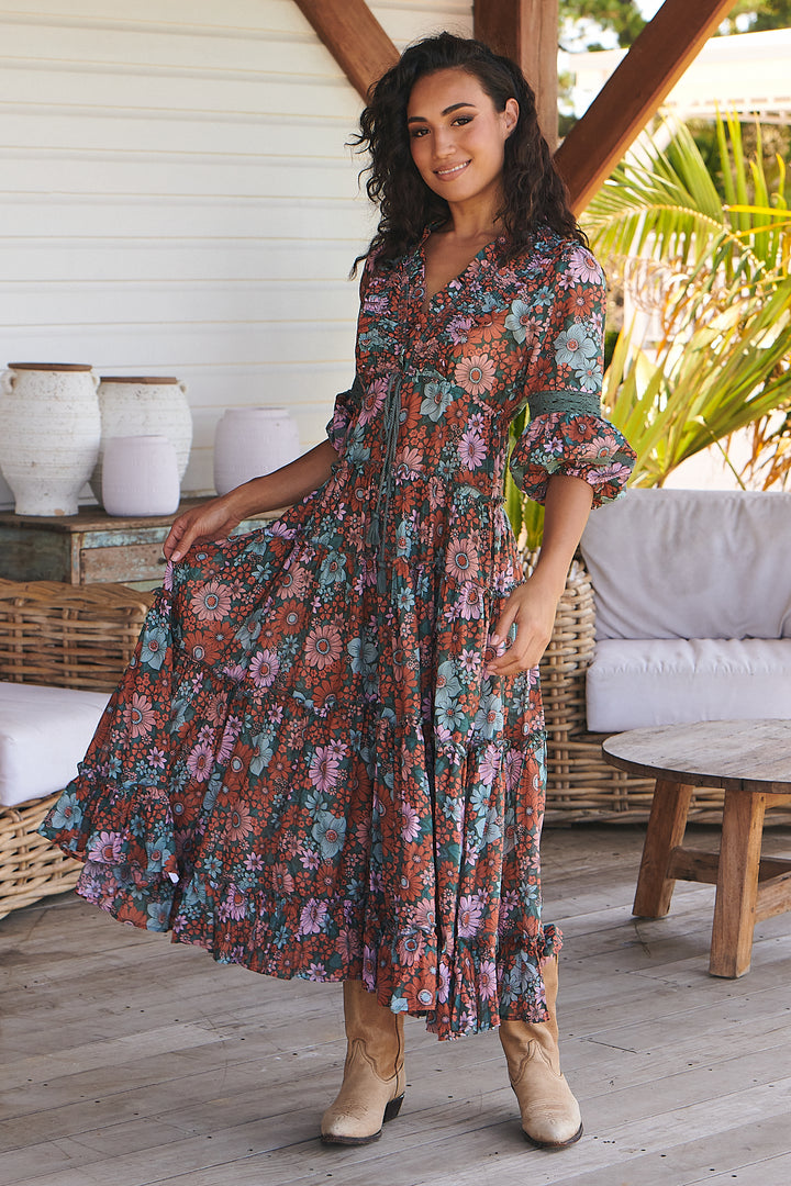 Garden of Dreams Print Tae Maxi Dress