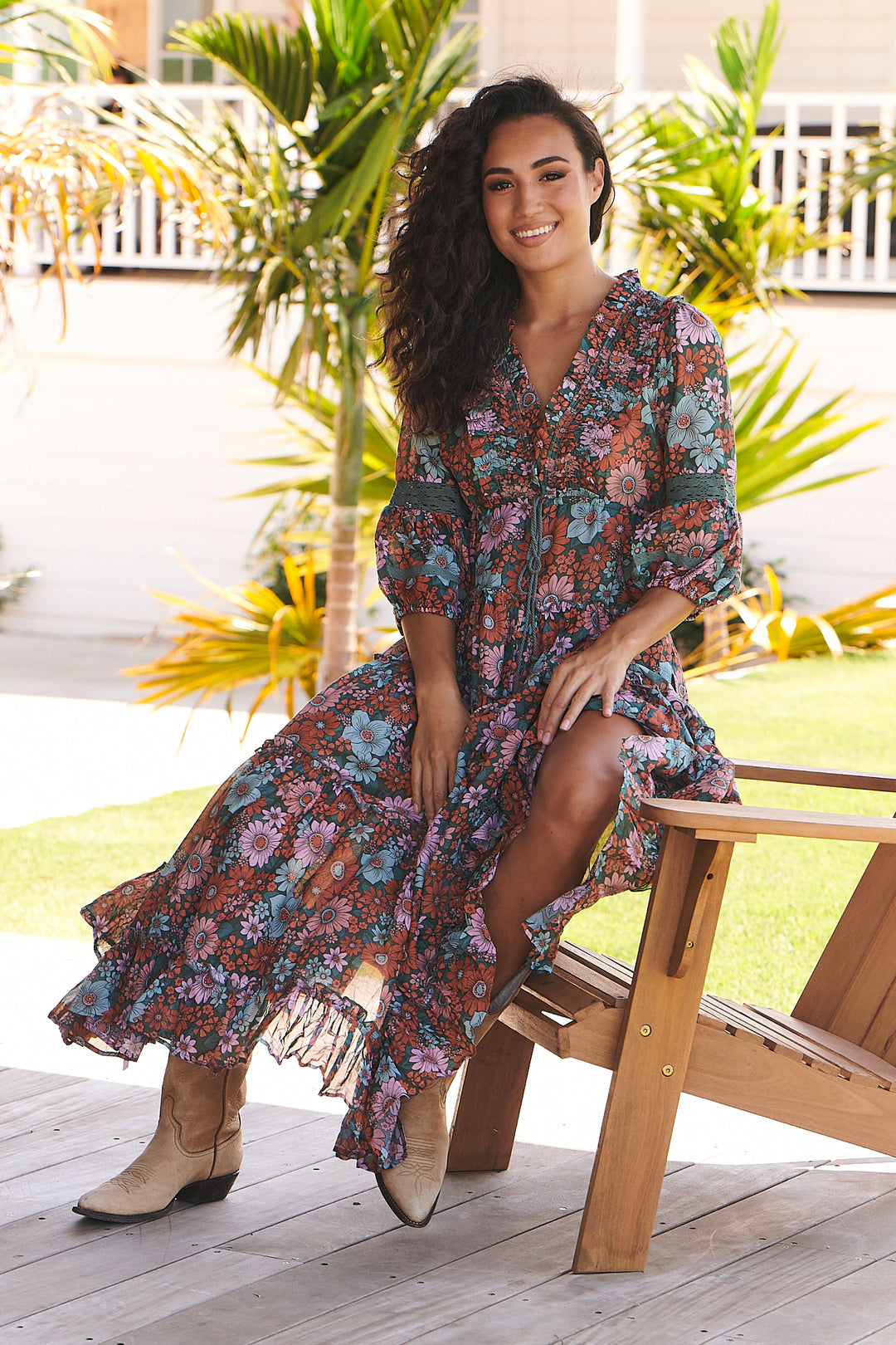 Garden of Dreams Print Tae Maxi Dress
