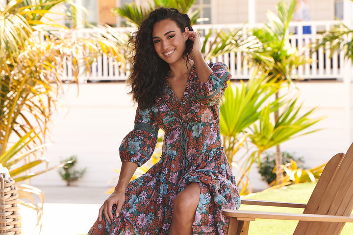 Garden of Dreams Print Tae Maxi Dress