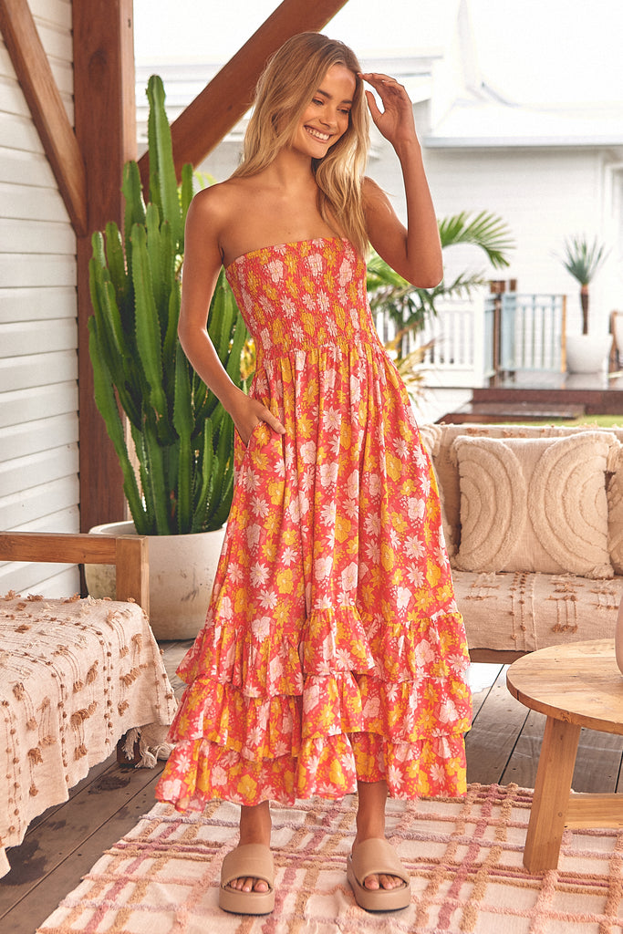 Follow the Sun Print Samba Maxi Dress
