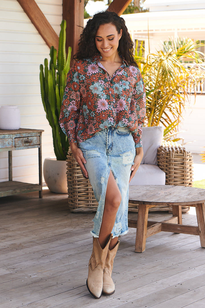 Garden of Dreams Print Novella Shirt