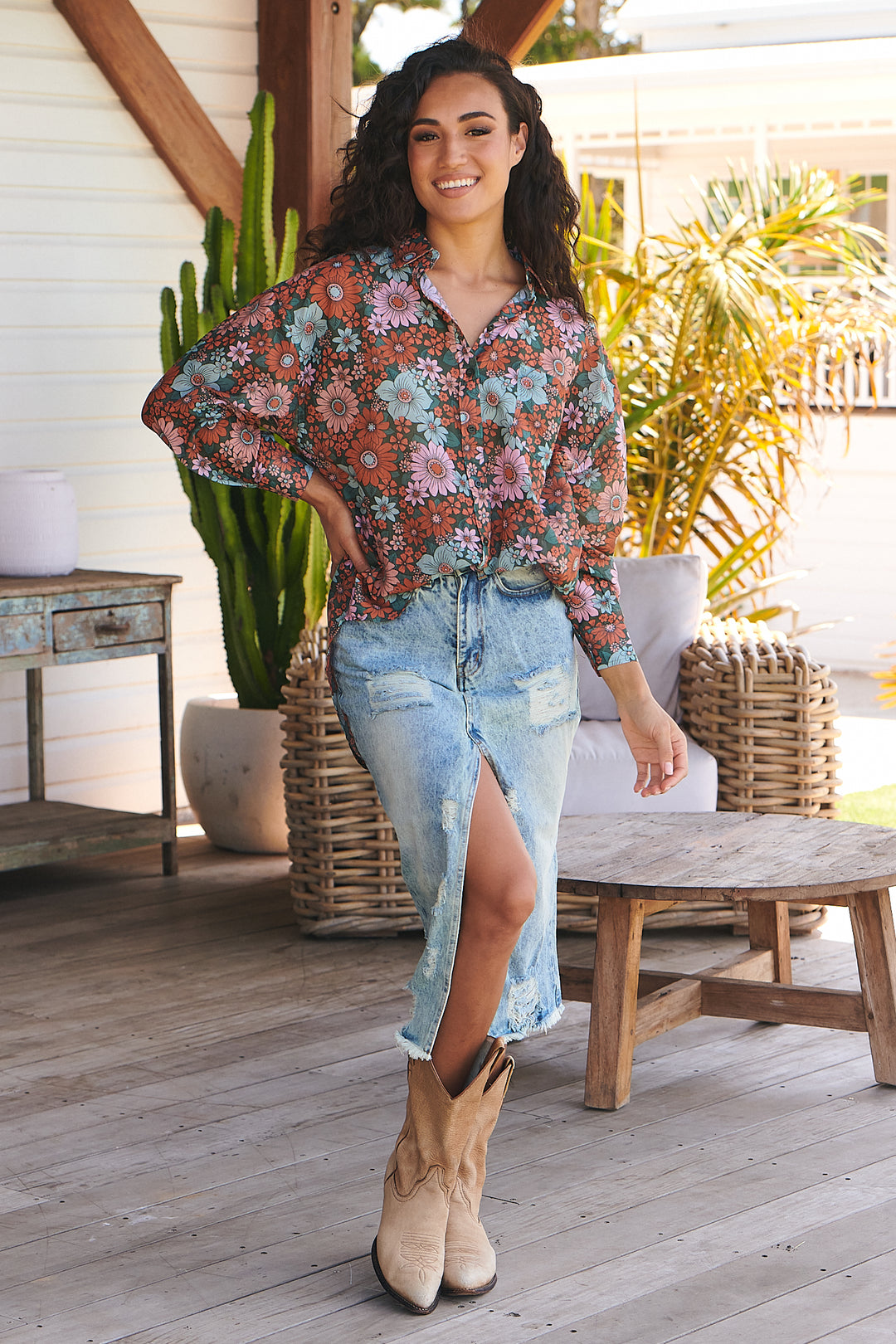 Garden of Dreams Print Novella Shirt