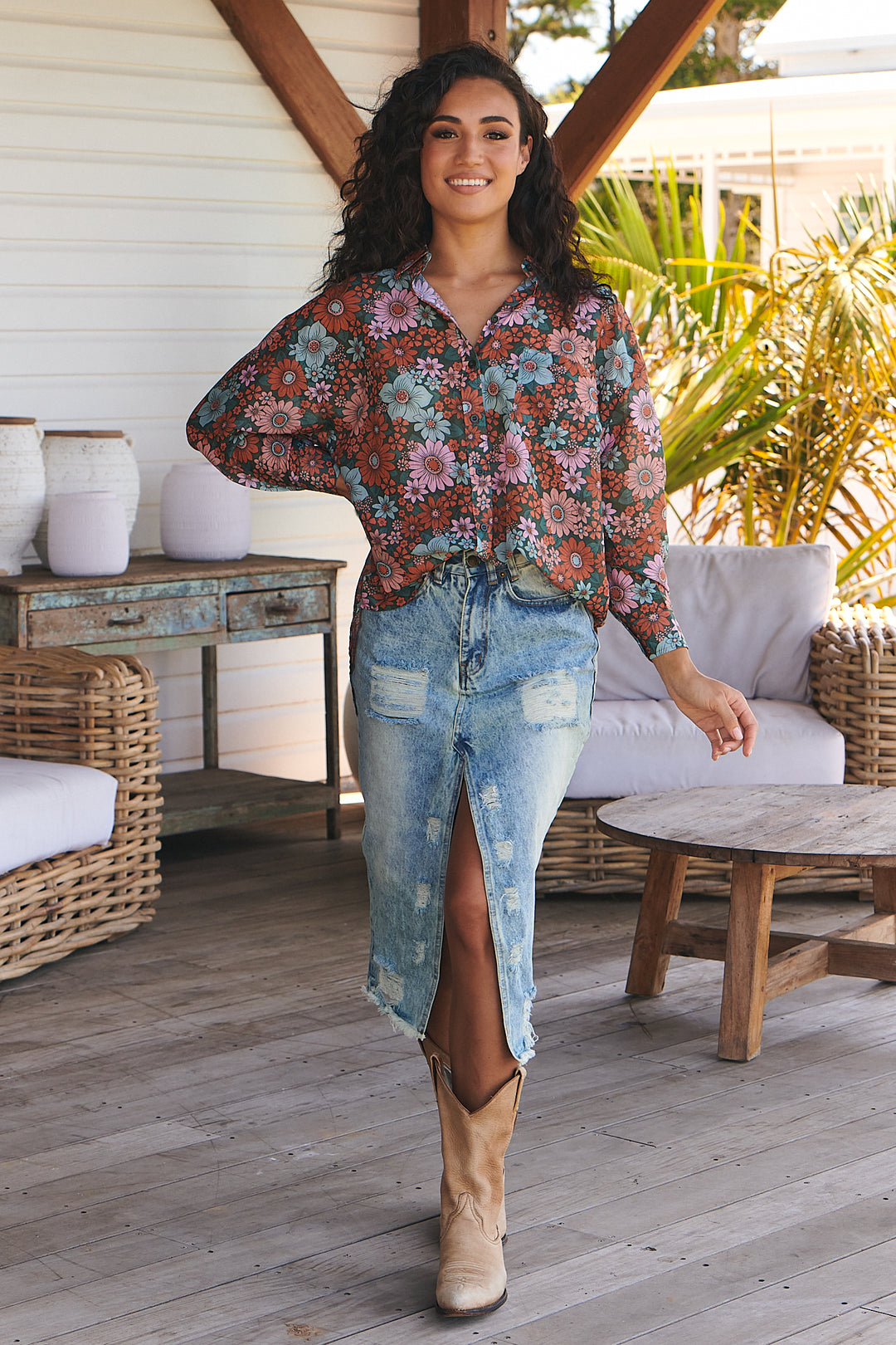Garden of Dreams Print Novella Shirt