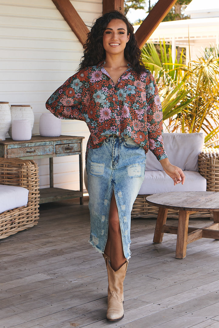 Garden of Dreams Print Novella Shirt