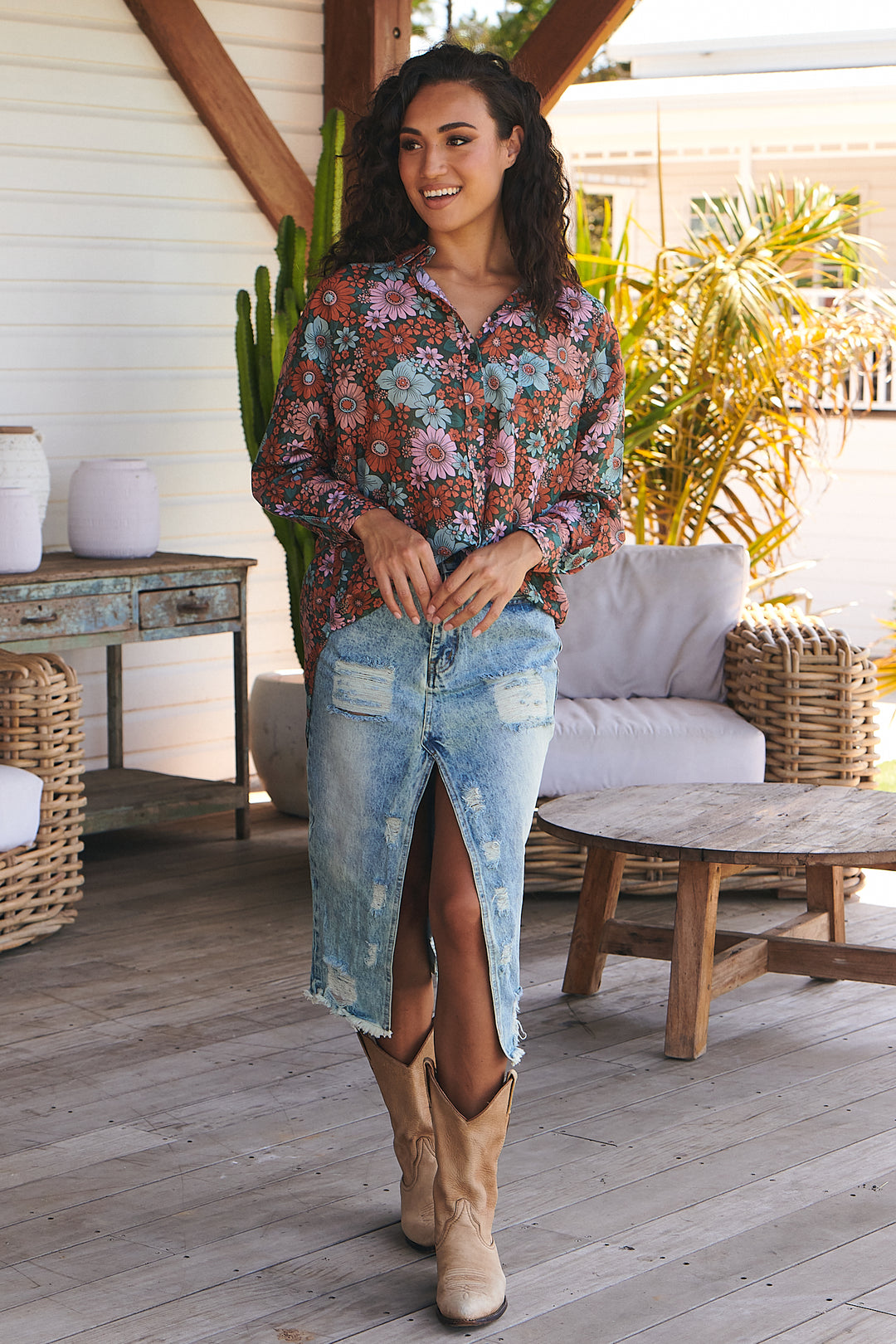 Garden of Dreams Print Novella Shirt