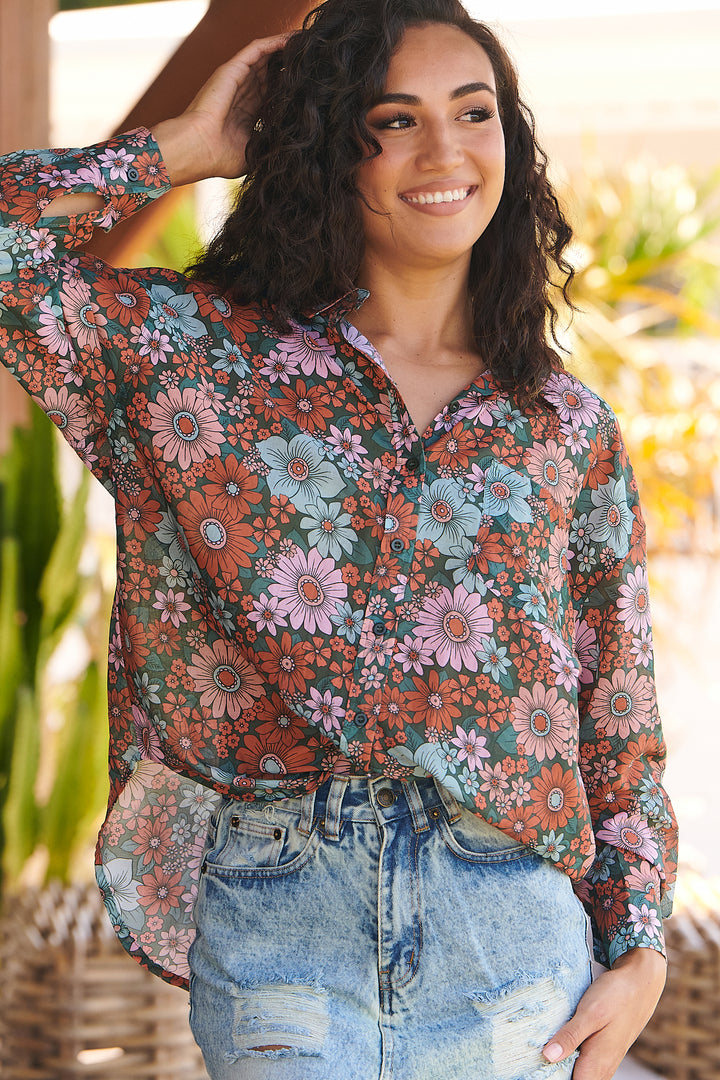 Garden of Dreams Print Novella Shirt