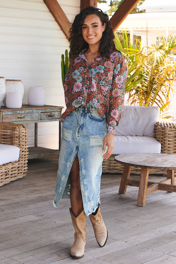 Garden of Dreams Print Novella Shirt