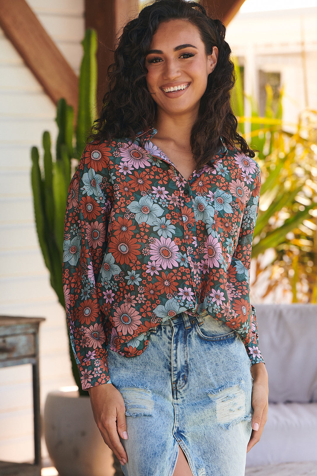 Garden of Dreams Print Novella Shirt