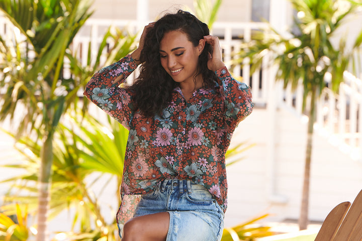 Garden of Dreams Print Novella Shirt