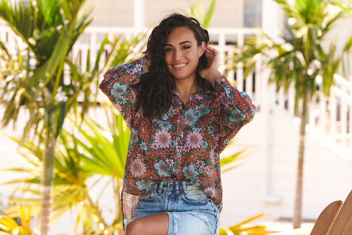 Garden of Dreams Print Novella Shirt
