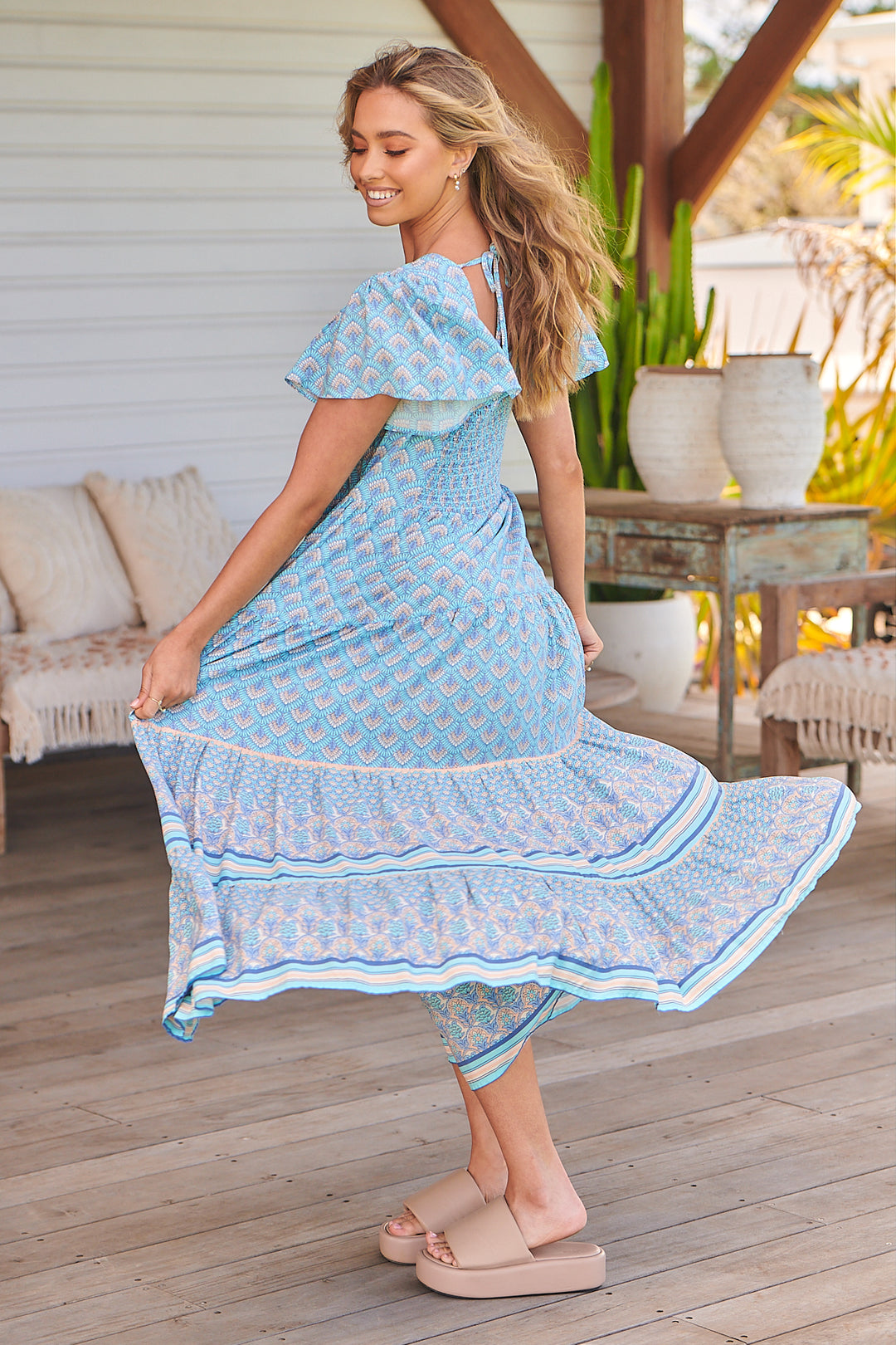 Sea Eden Print Isabella Maxi