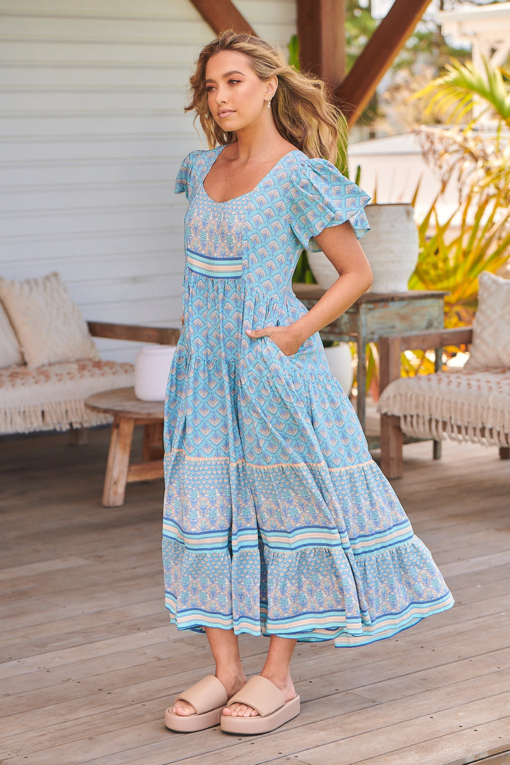 Sea Eden Print Isabella Maxi - Side angle