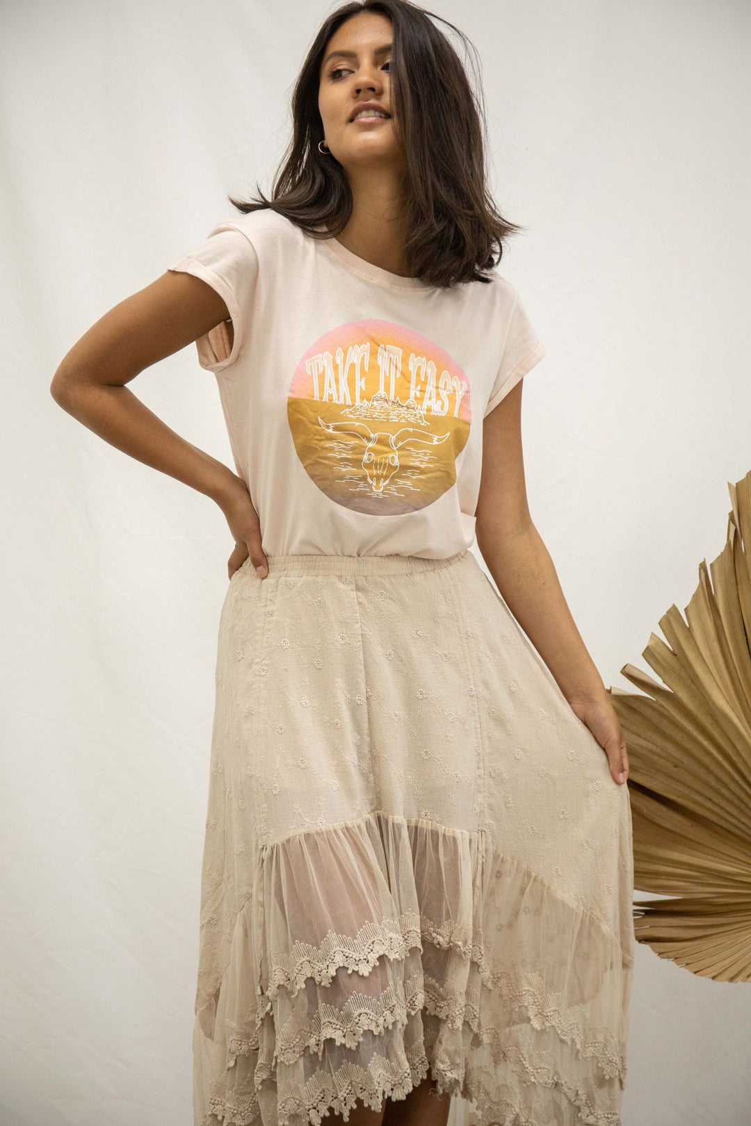 Take it Easy Tee - Blush