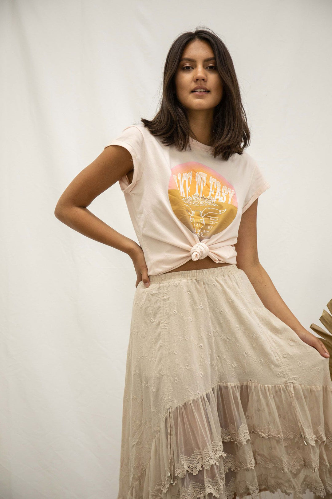 Take it Easy Tee - Blush