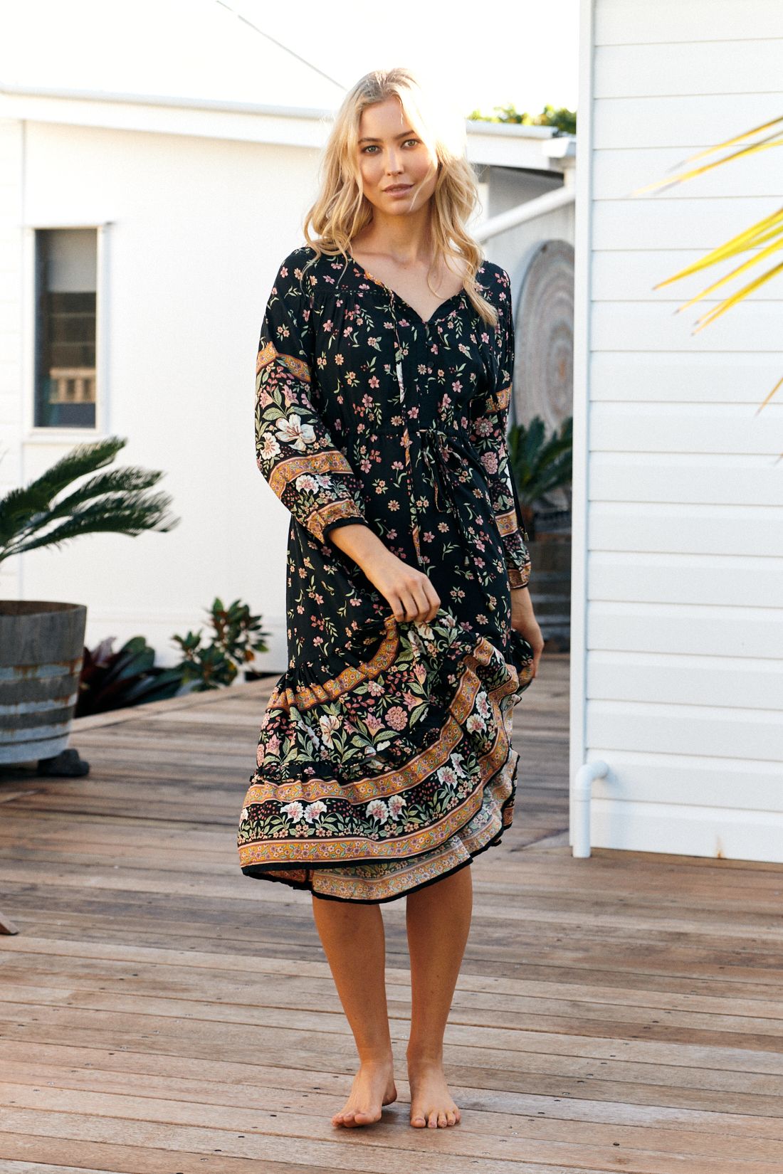 Jaase Eternity Print Olly Midi – Lilac and Mila