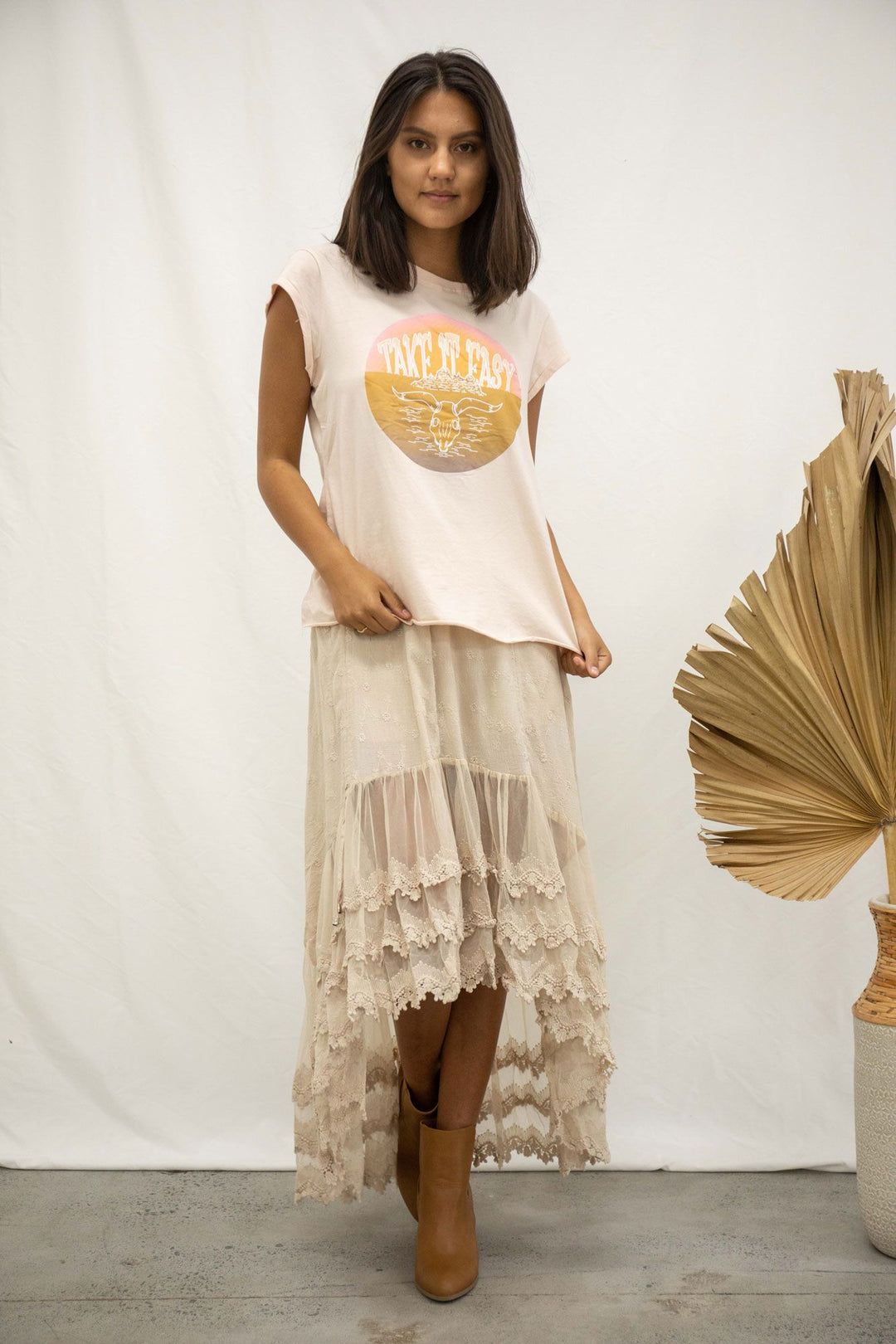 Take it Easy Tee - Blush