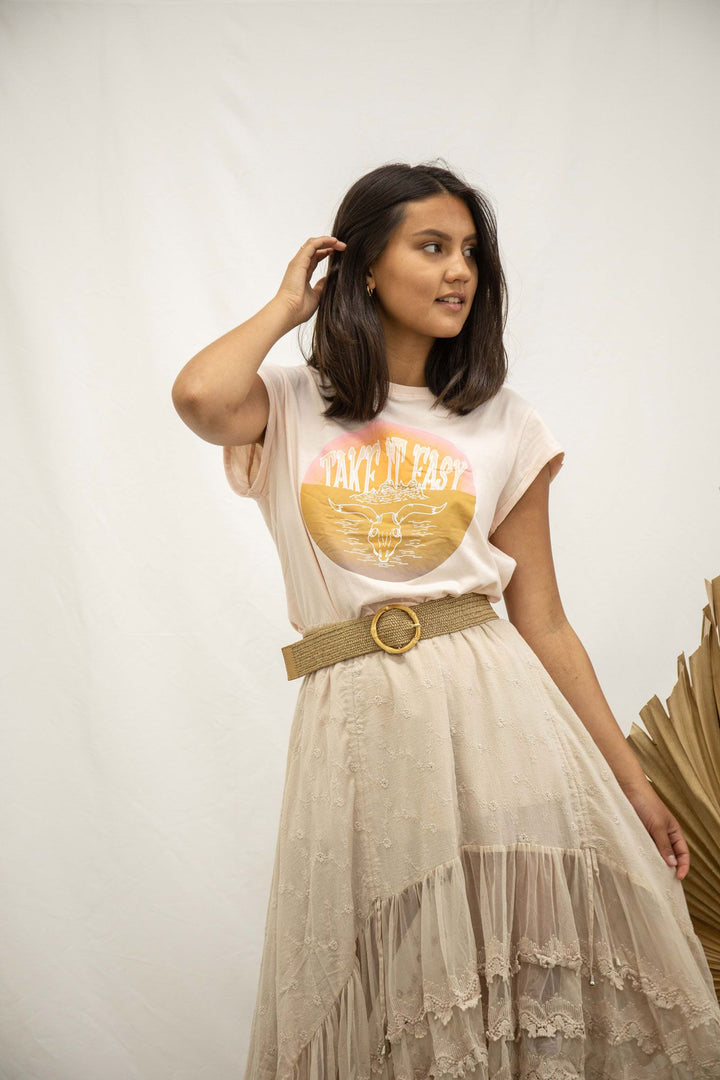 Take it Easy Tee - Blush