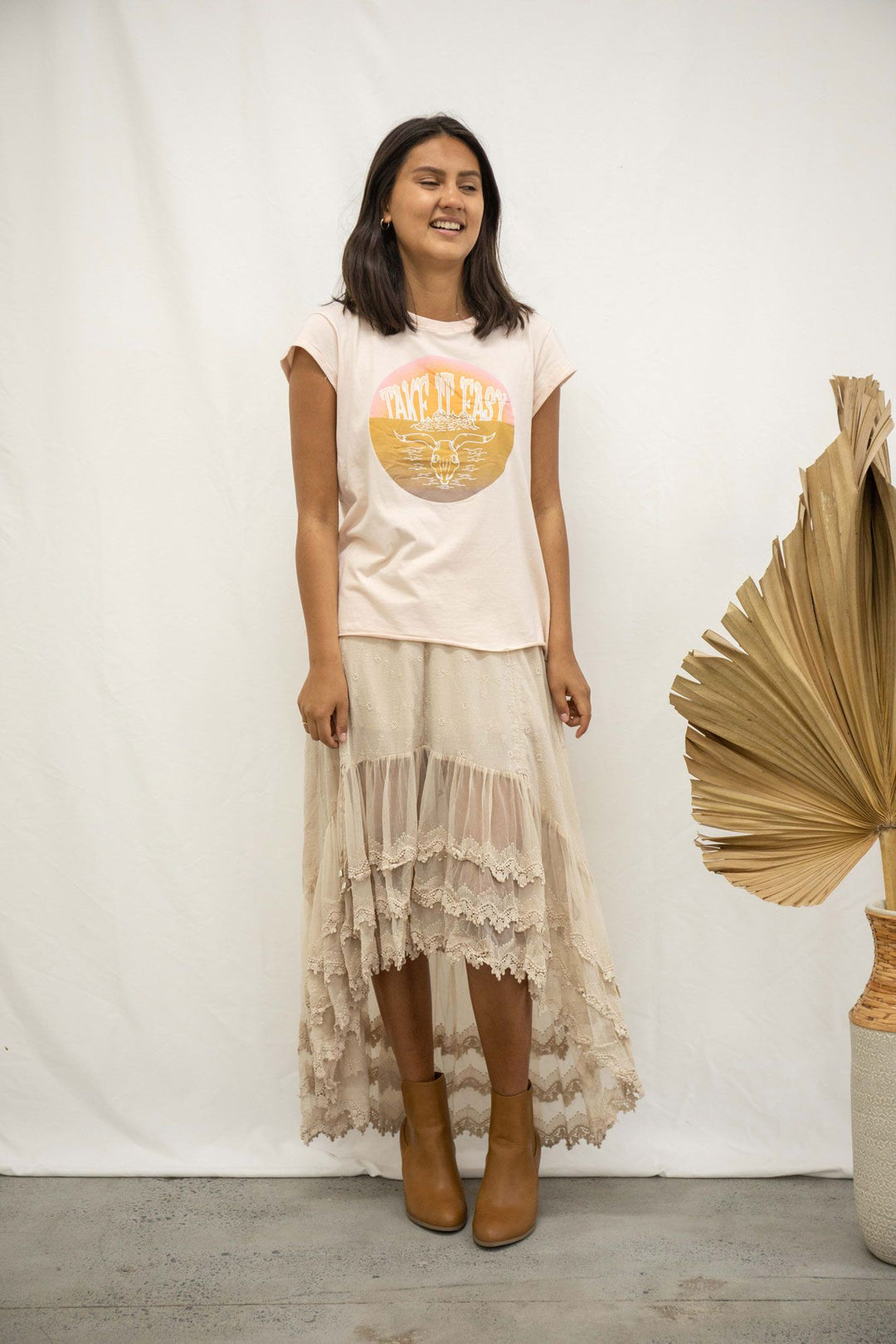 Take it Easy Tee - Blush