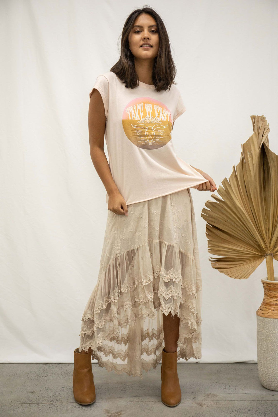 Take it Easy Tee - Blush