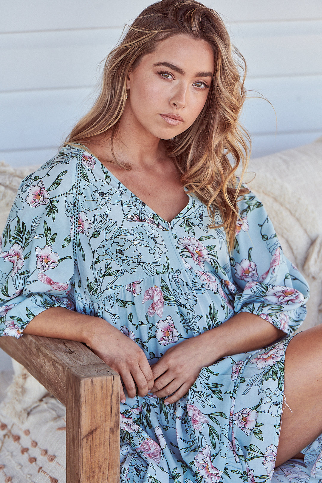 Gardenia Print Harris Midi Dress