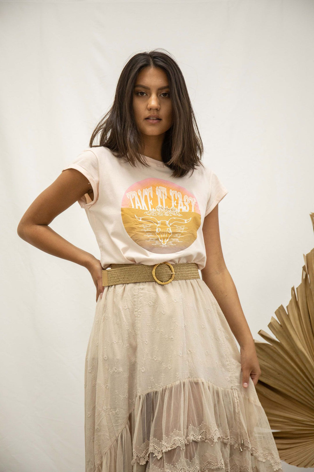 Take it Easy Tee - Blush