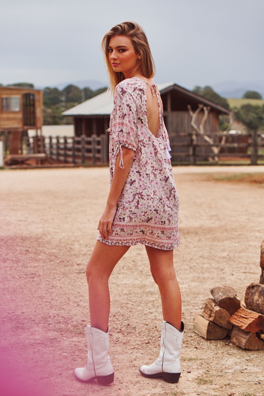 Shorelines Print Matteo Mini Dress