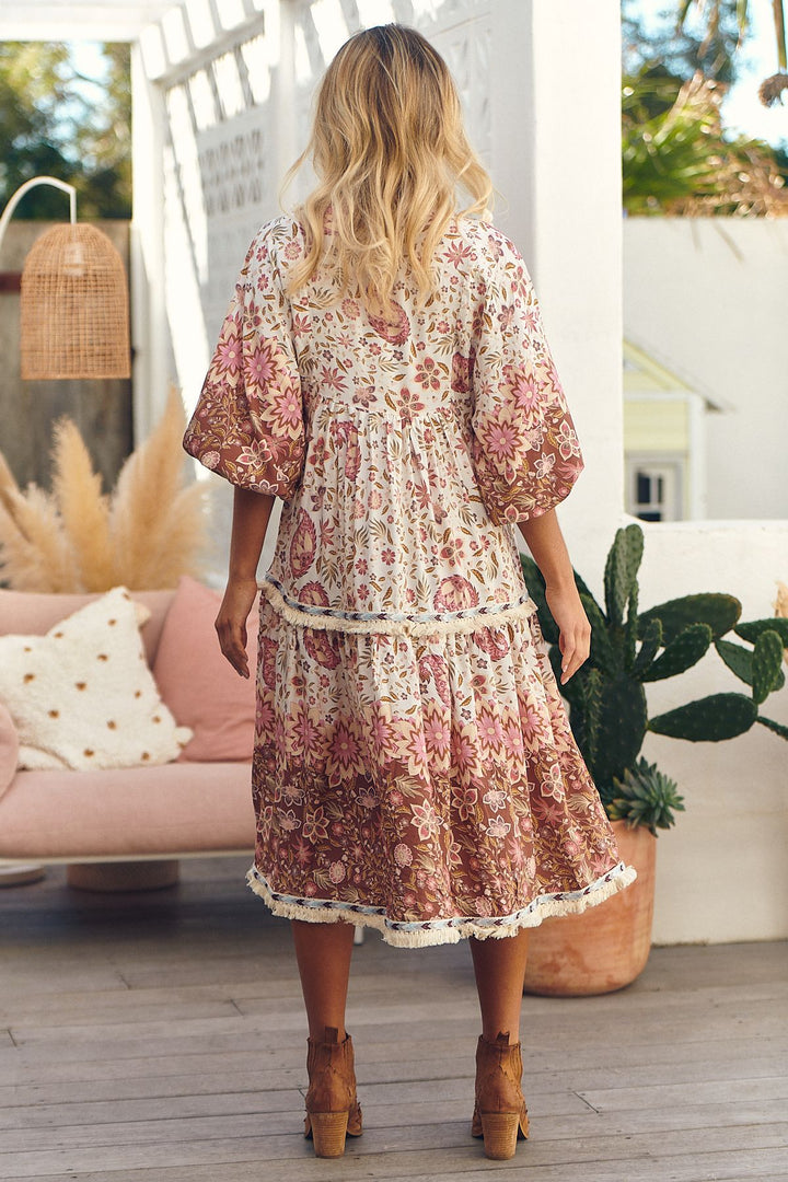 Jaase Flower Fields Print Palace Dress